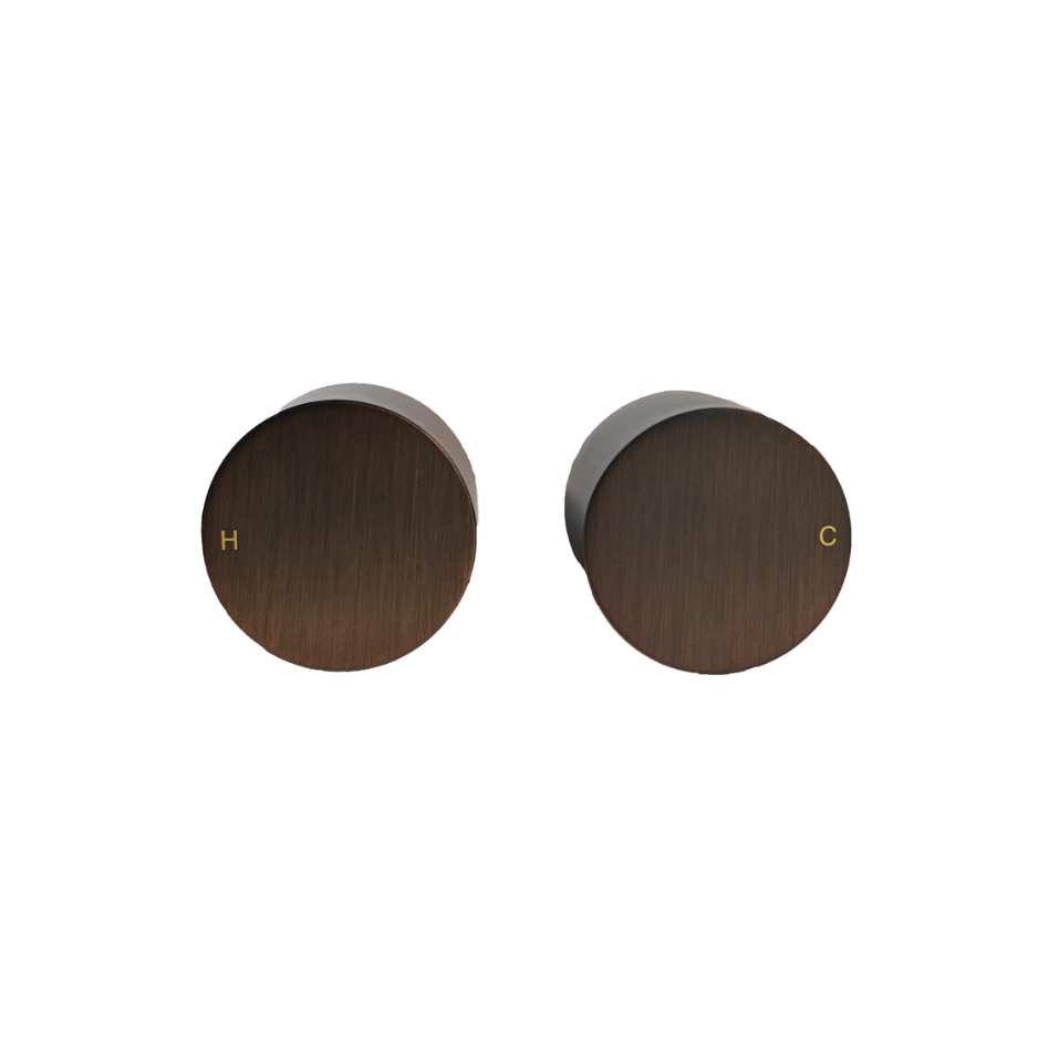 Round Twin-Handle Wall Tap Set