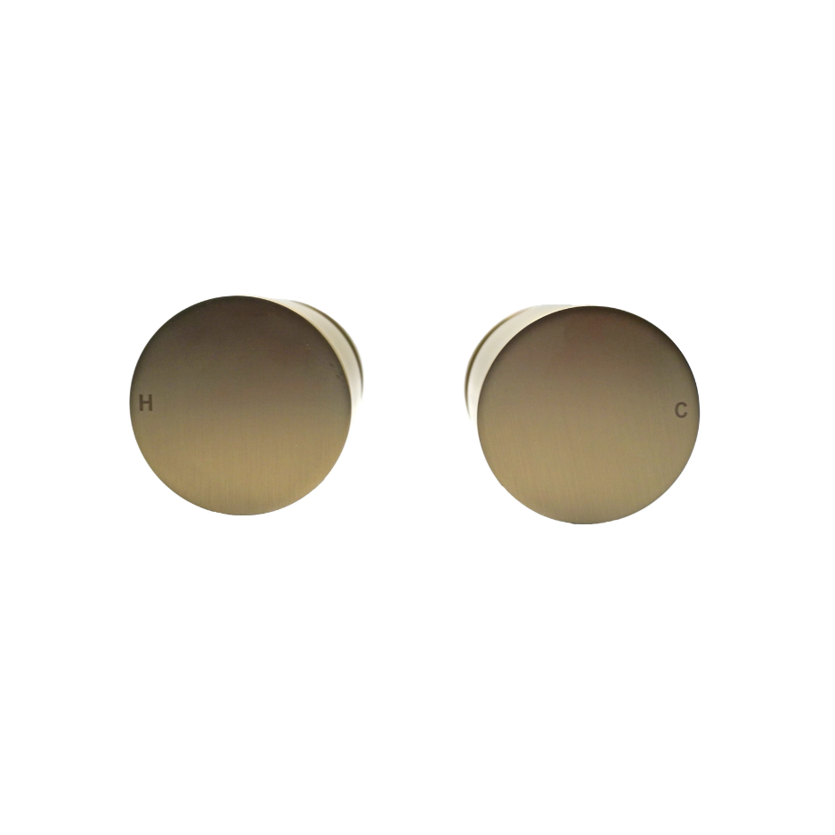 Round Twin-Handle Wall Tap Set