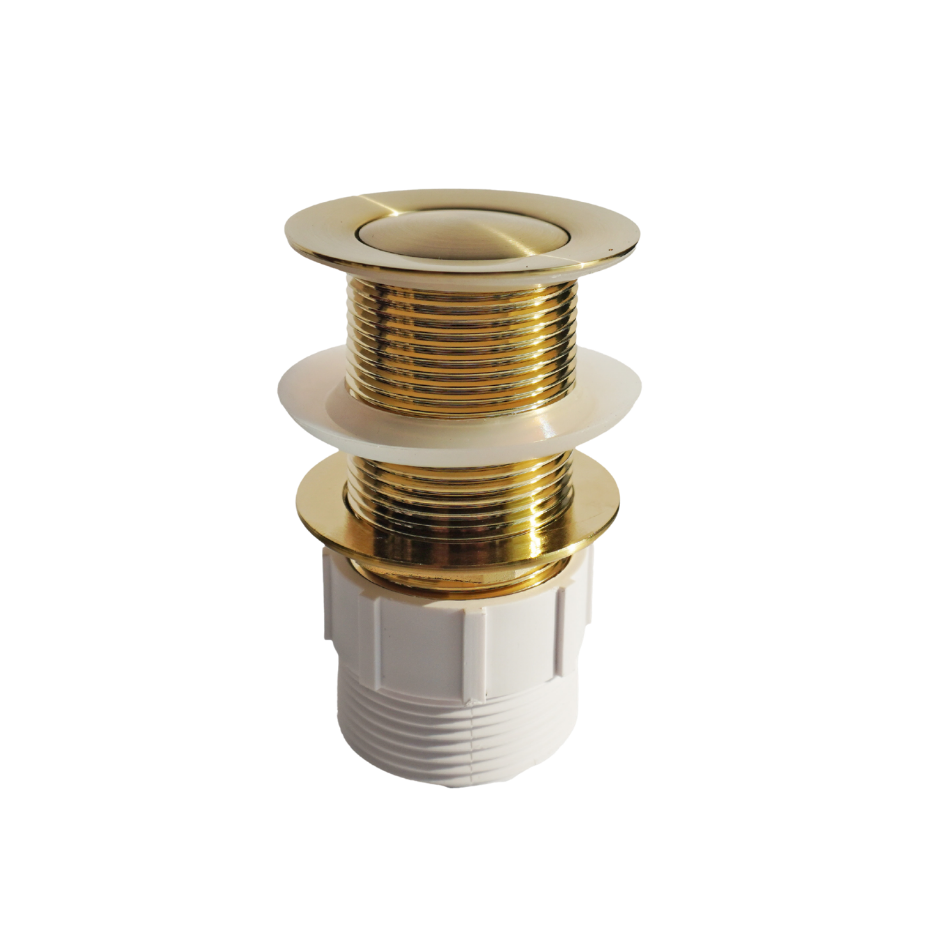 brushed gold pop-up waste, no overflow, 32mm