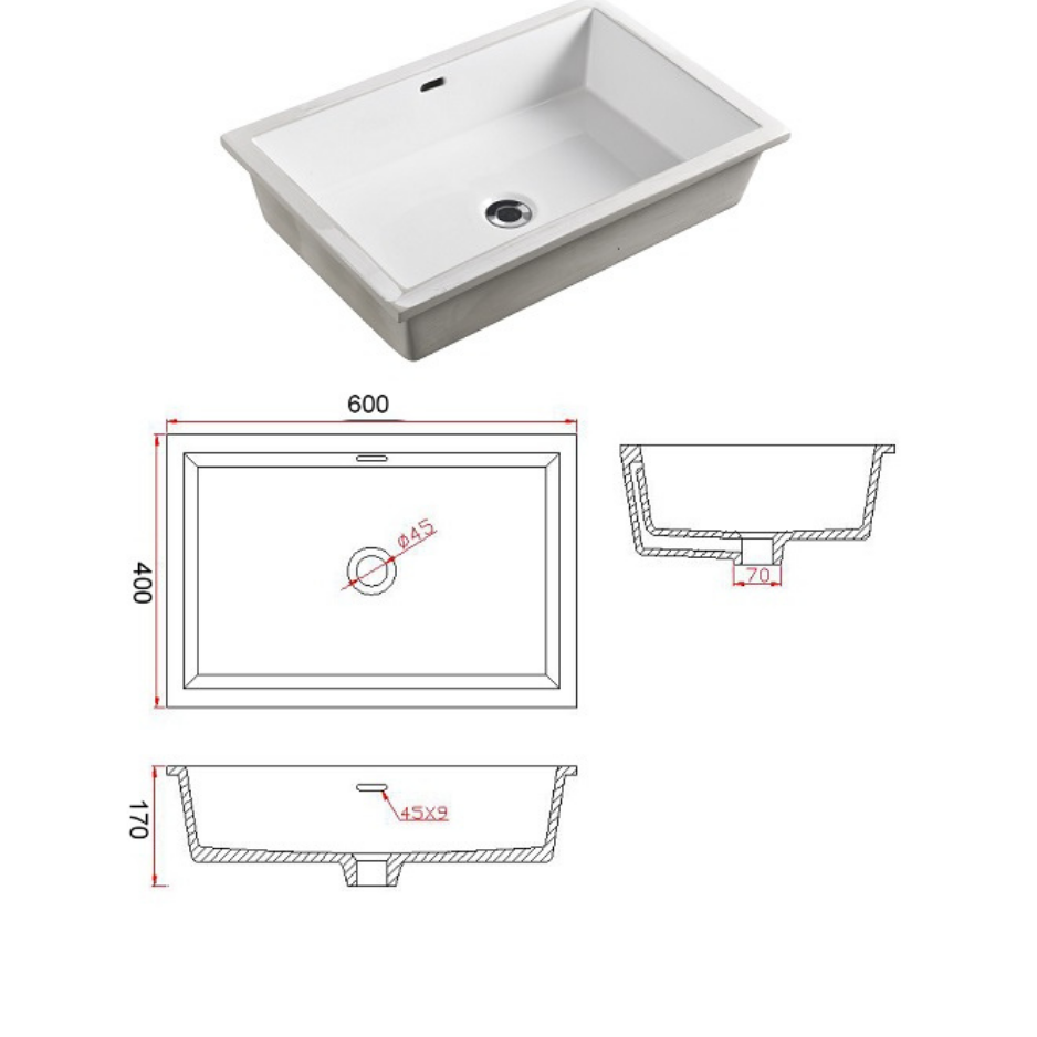 Under Counter Basin 600*400*170