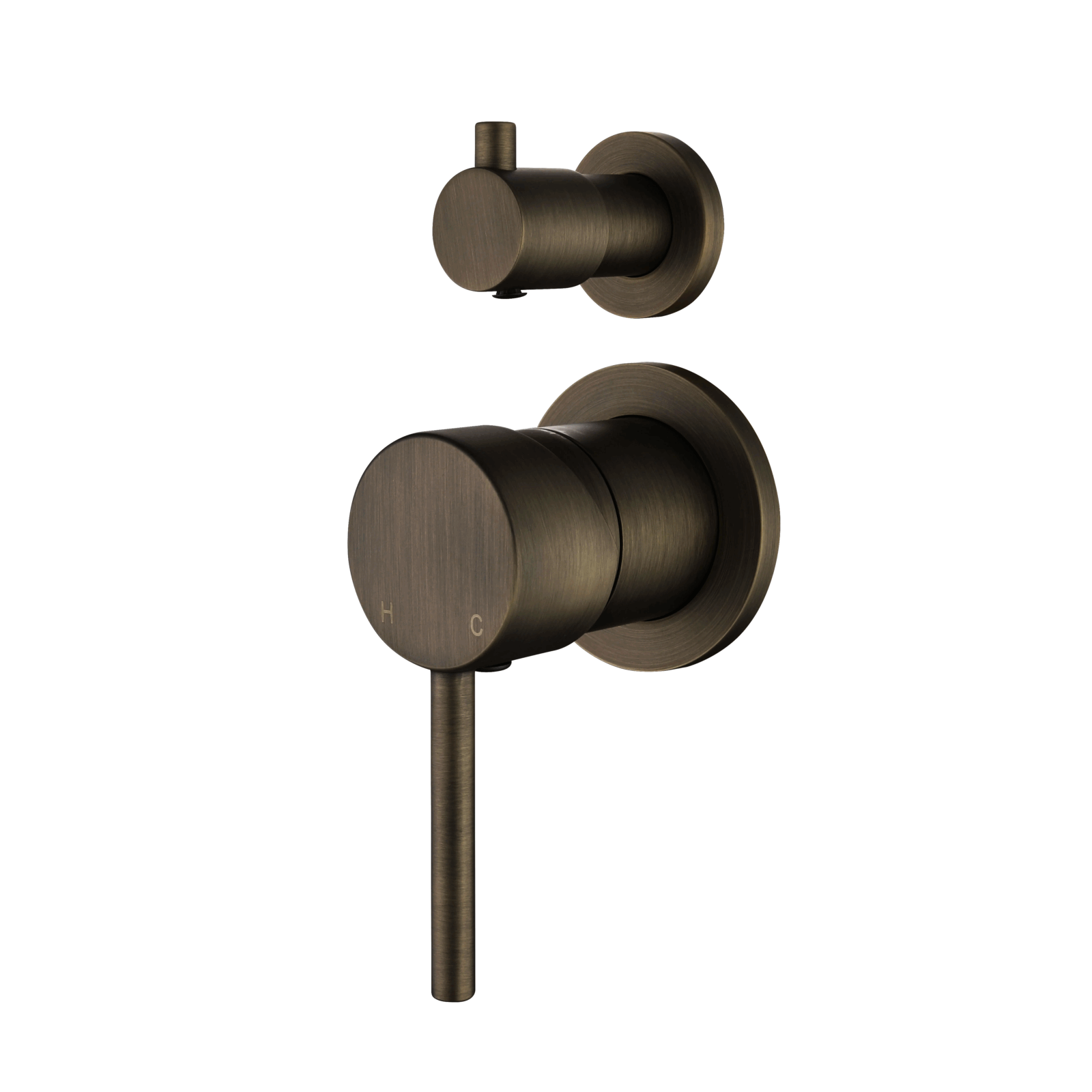 ABA-70DS-60_V1 Round Wall Mixer with Diverter (35mm Cartridge)