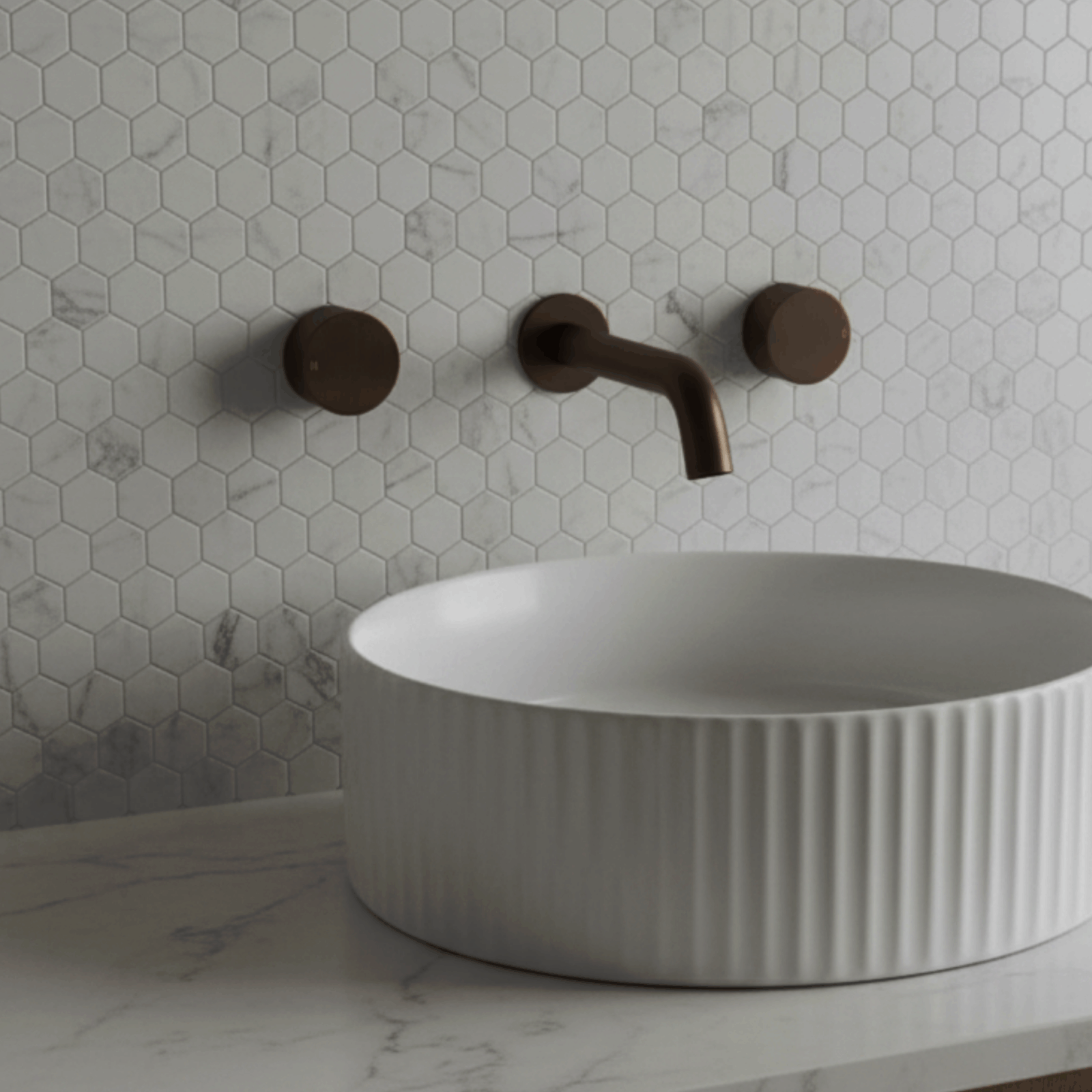 Double Round Wall Mixers