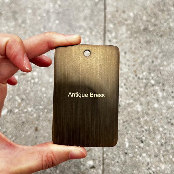 antique brass sample disc